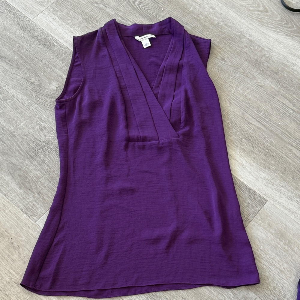 Banana Republic Deep Purple Sleeveless Blouse